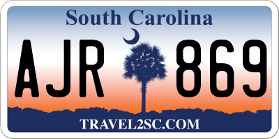 SC license plate AJR869