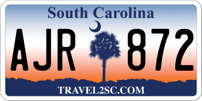 SC license plate AJR872