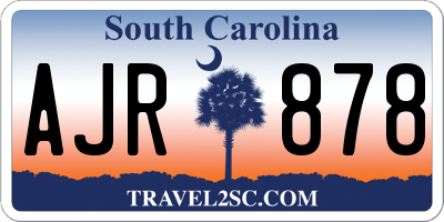SC license plate AJR878