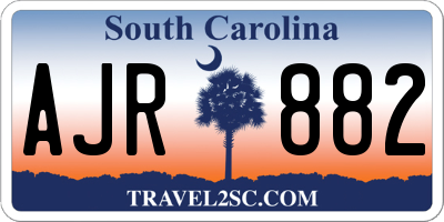 SC license plate AJR882