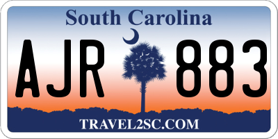 SC license plate AJR883