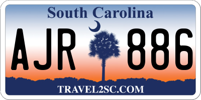 SC license plate AJR886