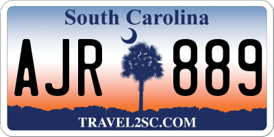 SC license plate AJR889