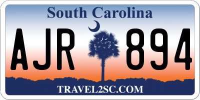 SC license plate AJR894