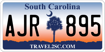 SC license plate AJR895
