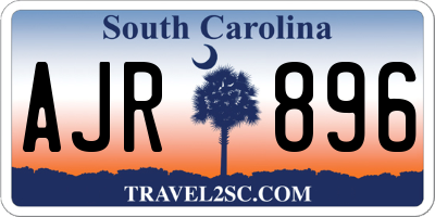 SC license plate AJR896