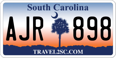 SC license plate AJR898