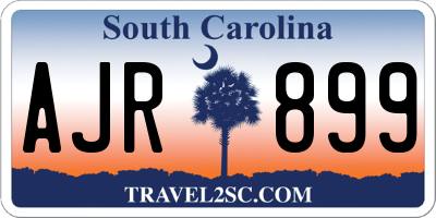 SC license plate AJR899