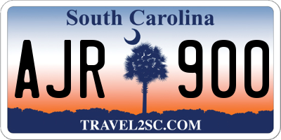 SC license plate AJR900