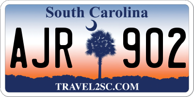 SC license plate AJR902
