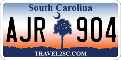 SC license plate AJR904