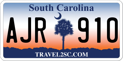 SC license plate AJR910