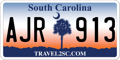 SC license plate AJR913