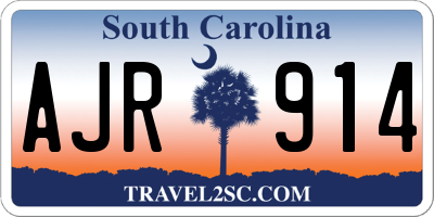 SC license plate AJR914