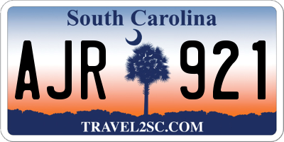 SC license plate AJR921