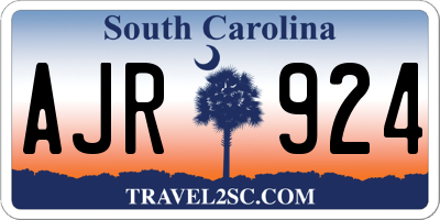 SC license plate AJR924