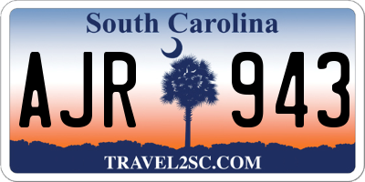 SC license plate AJR943