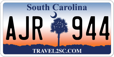 SC license plate AJR944
