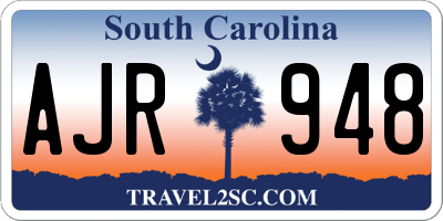 SC license plate AJR948