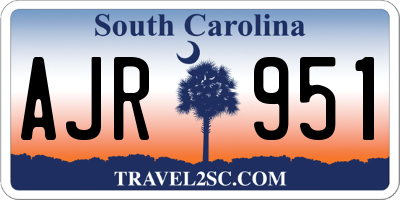 SC license plate AJR951