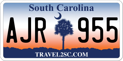 SC license plate AJR955