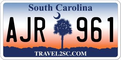SC license plate AJR961