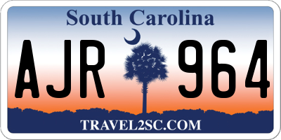 SC license plate AJR964