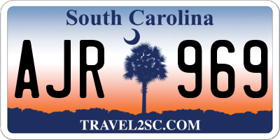 SC license plate AJR969