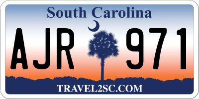 SC license plate AJR971
