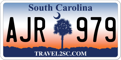 SC license plate AJR979