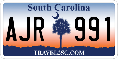 SC license plate AJR991