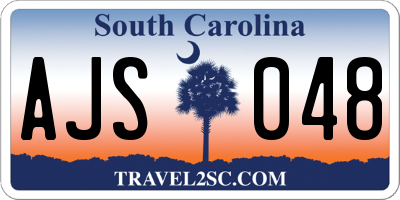 SC license plate AJS048