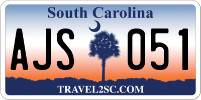 SC license plate AJS051