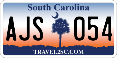 SC license plate AJS054