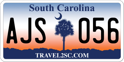 SC license plate AJS056