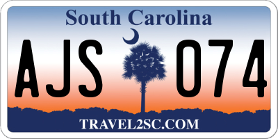 SC license plate AJS074