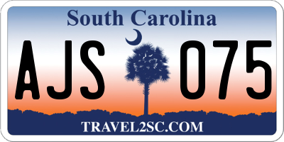 SC license plate AJS075