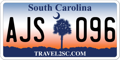 SC license plate AJS096