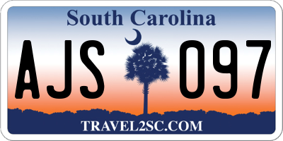 SC license plate AJS097