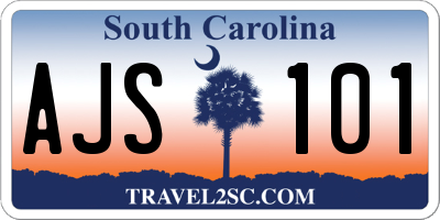 SC license plate AJS101