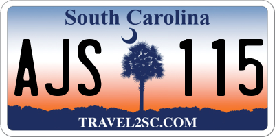 SC license plate AJS115