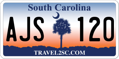 SC license plate AJS120