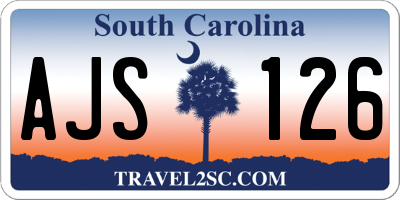 SC license plate AJS126