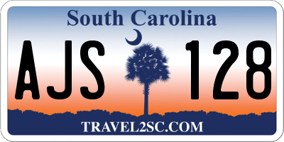 SC license plate AJS128