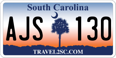 SC license plate AJS130