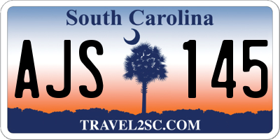 SC license plate AJS145