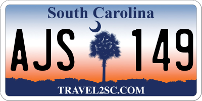 SC license plate AJS149