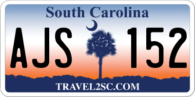 SC license plate AJS152