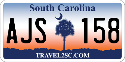 SC license plate AJS158