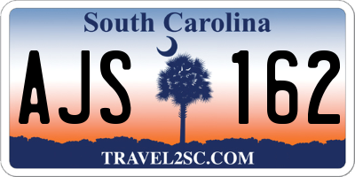 SC license plate AJS162